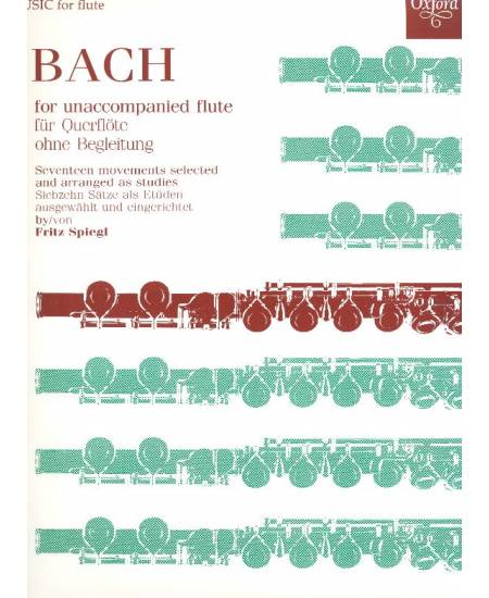 Bach for unaccompanied flute - 17 movements selected and arranged as studies