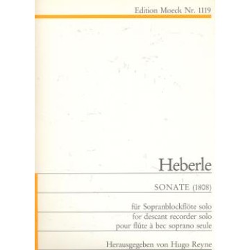 Heberle Sonate (1808) for descant Recorder solo