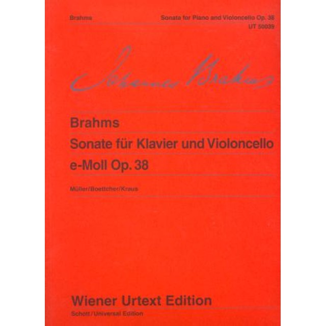 Brahms Sonata for Piano and Cello E minor Op.38
