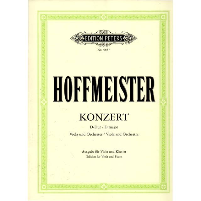 Hoffmeister: Concerto in D major (Viola & Piano)