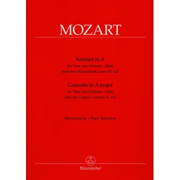 CONCERTO IN A MAJOR KV 622 FOR VIOLA AND ORCHESTRA